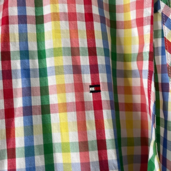 NWT Tommy Hilfiger Red Blue White Yellow Gingham Sleeveless Mini Dress Size 18W - Picture 2 of 8